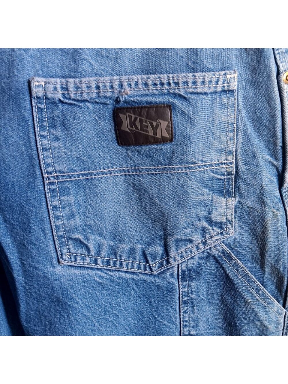 True Vintage Carpenter Jeans 44x32 Key Denim Utility Relaxed Mexico Distresss